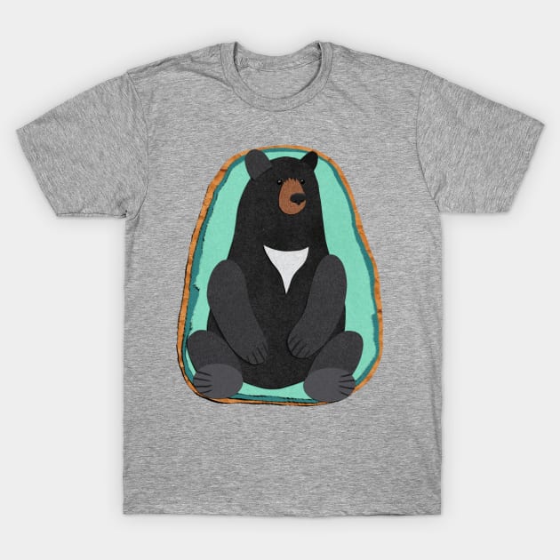 Paper craft black bear T-Shirt by Black Squirrel CT